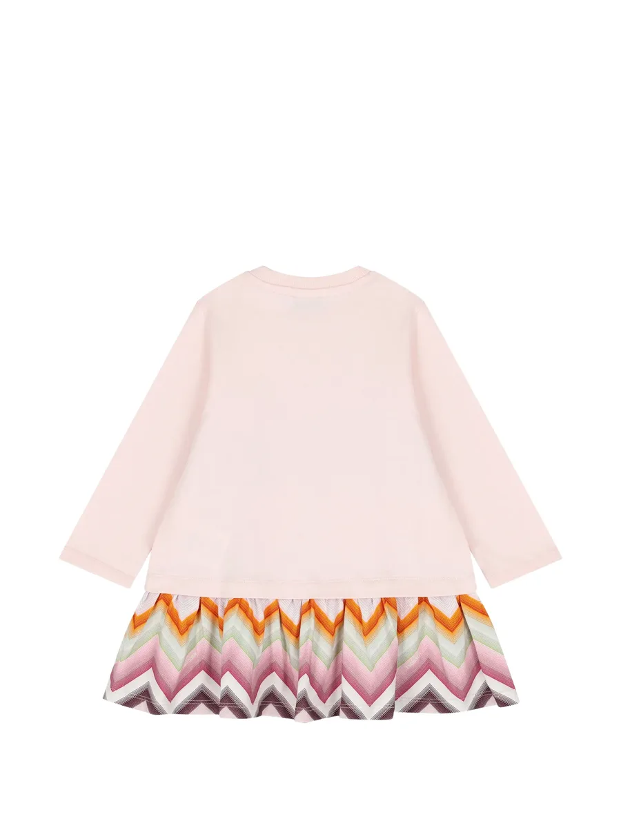 zigzag-print long-sleeve dress 2