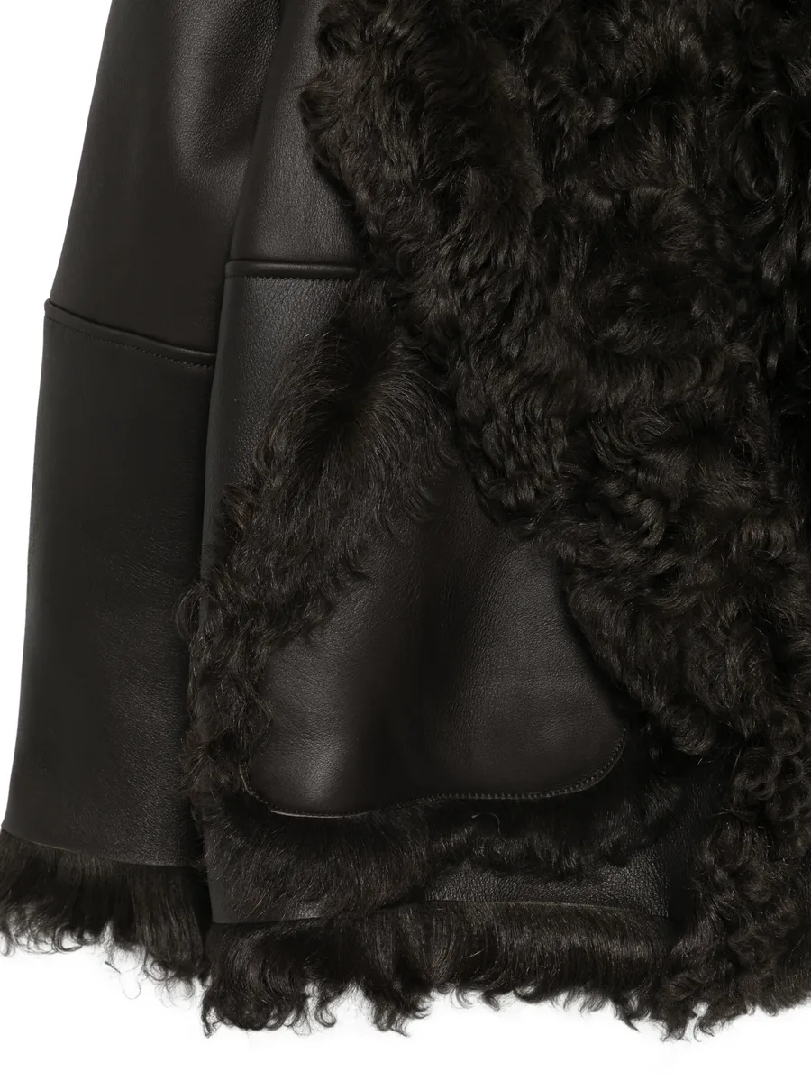 shearling-trim leather jacket 3