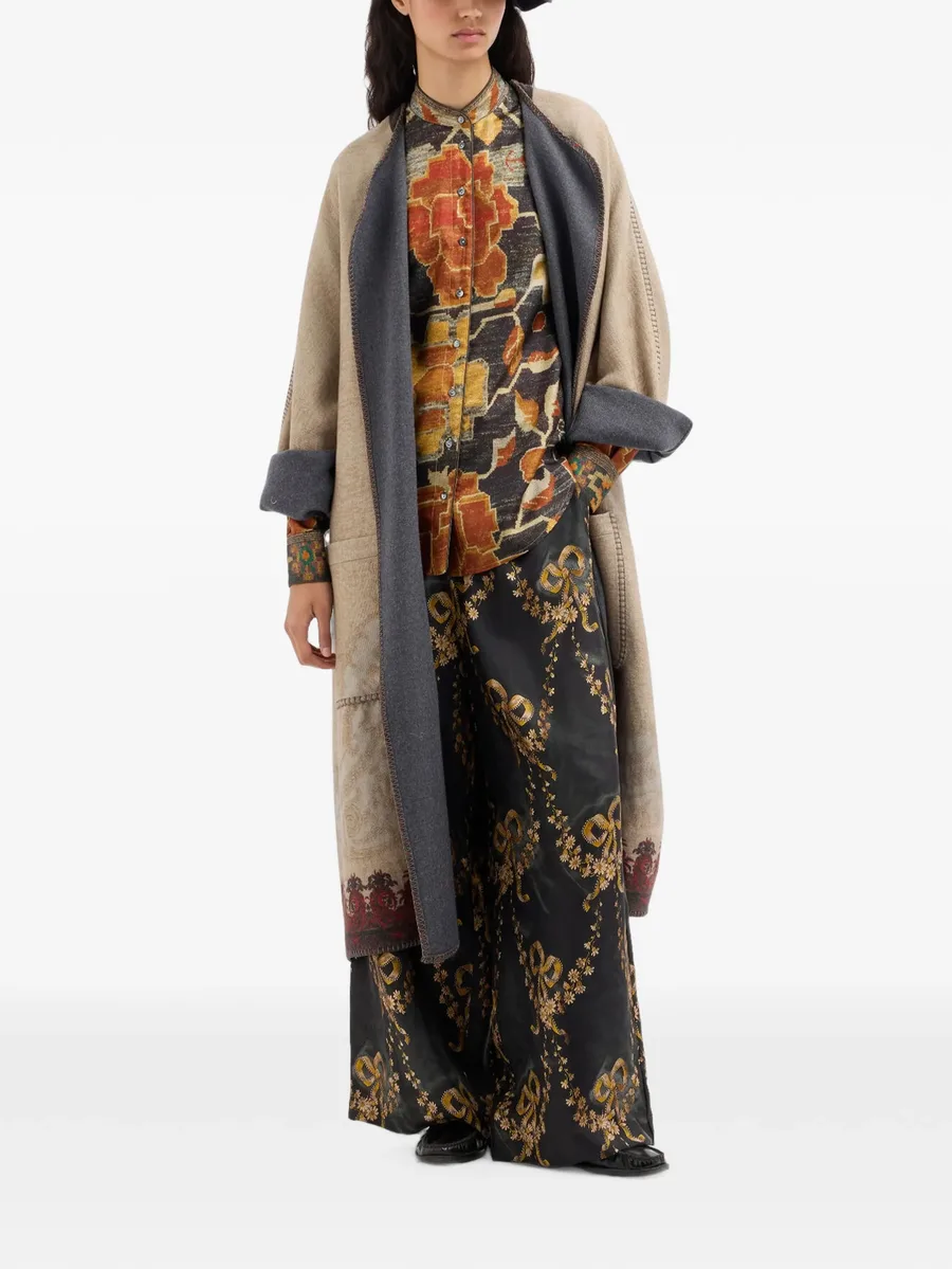 Aloe floral-print silk palazzo pants 2