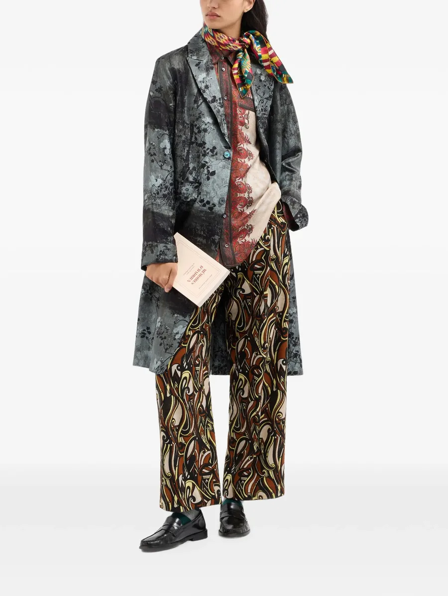 Beatex swirling-pattern wool trousers 3