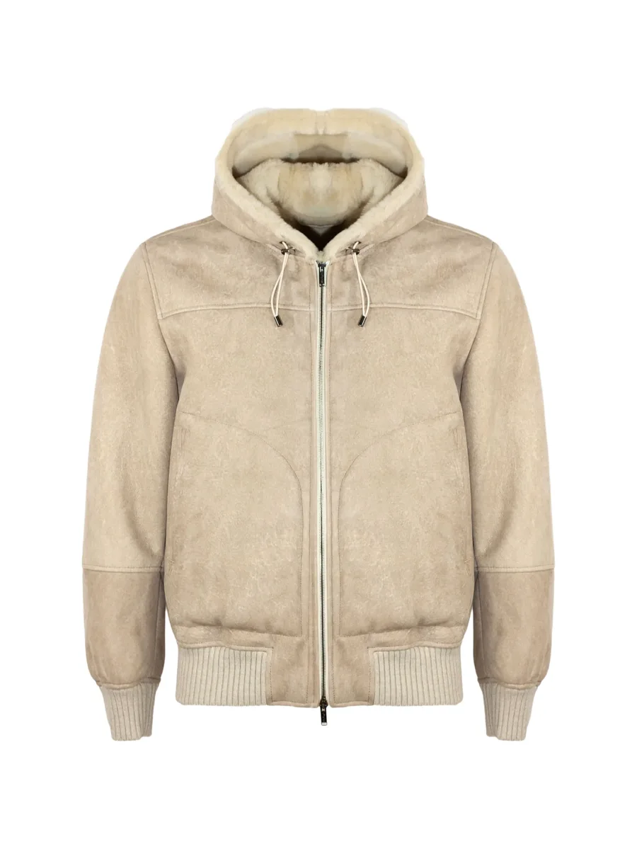 suede hooded jacket 1