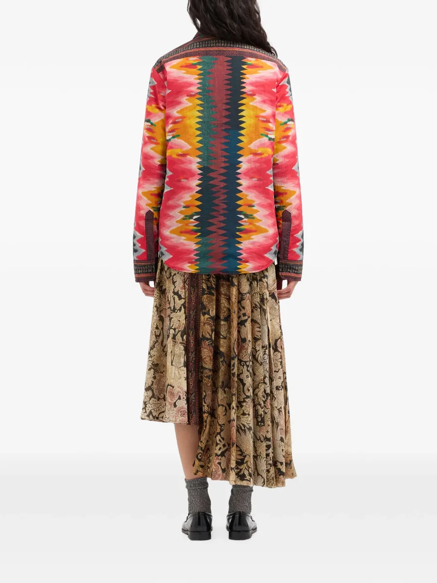 Integmosfre zigzag-pattern long-sleeve shirt 4