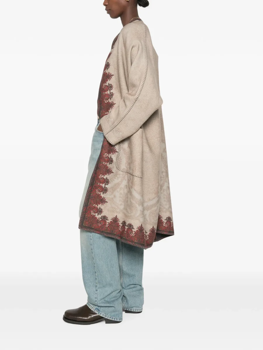 paisley-print blanket-stitch kimono 2