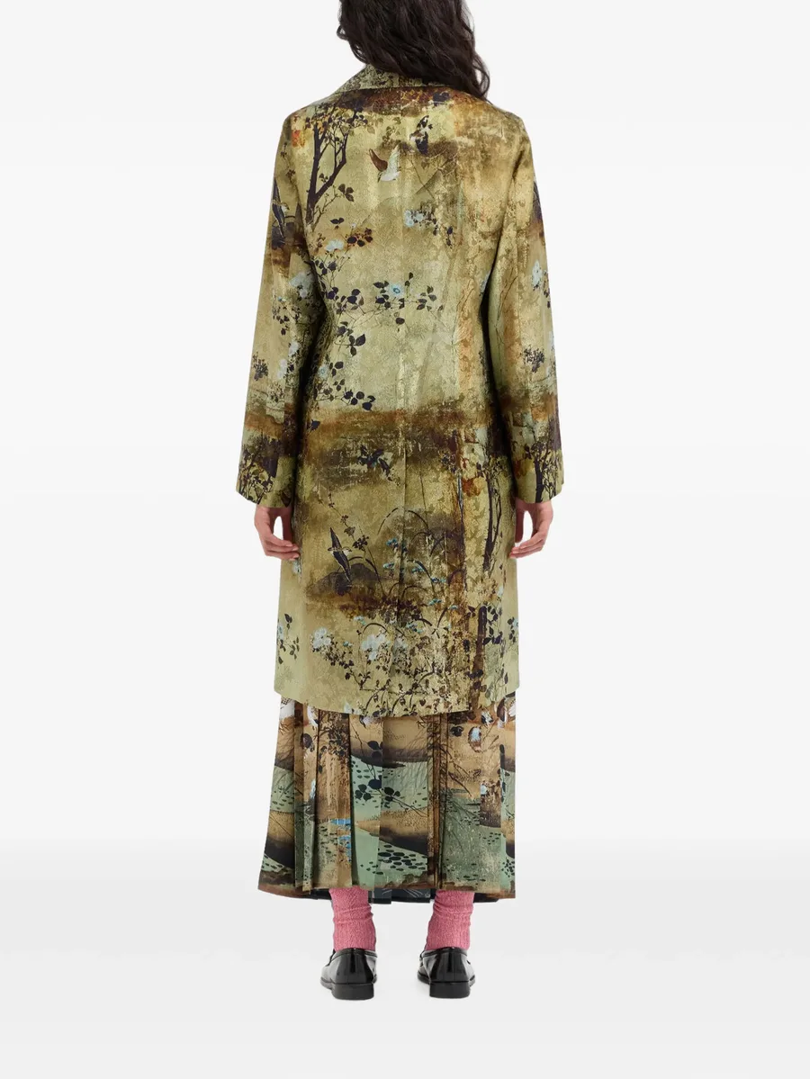 JP682DOX floral-print lapel-collar coat 4