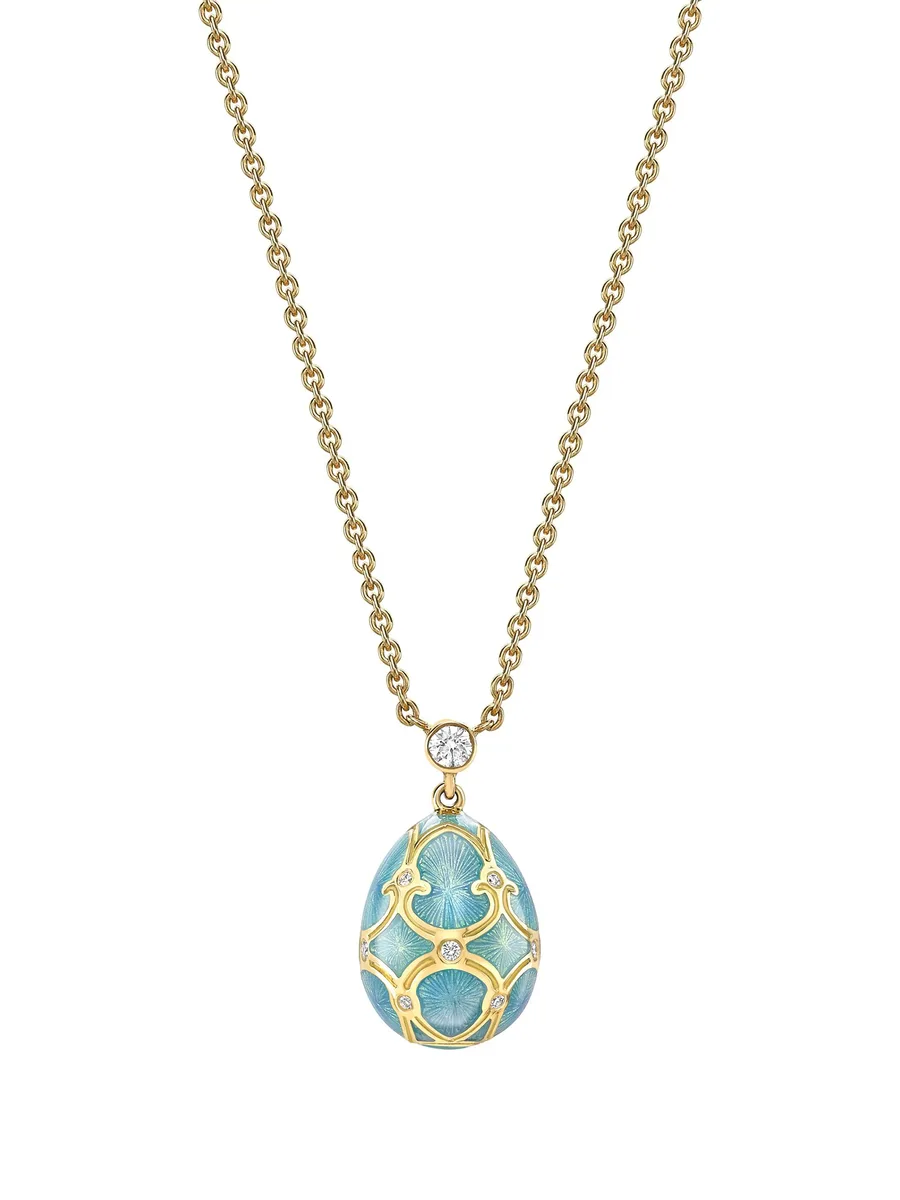 колье Heritage Petite Egg из желтого золота с бриллиантами 1