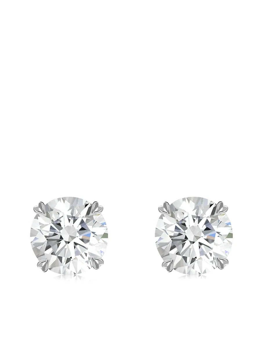 серьги-гвоздики Windsor из белого золота с бриллиантами 1