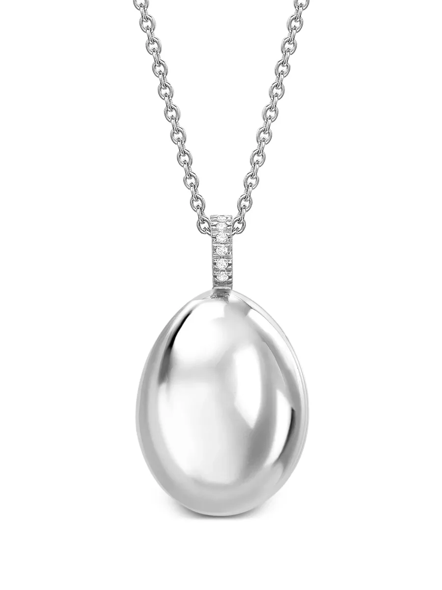 колье Fabergé Essence Egg из белого золота с подвеской 3