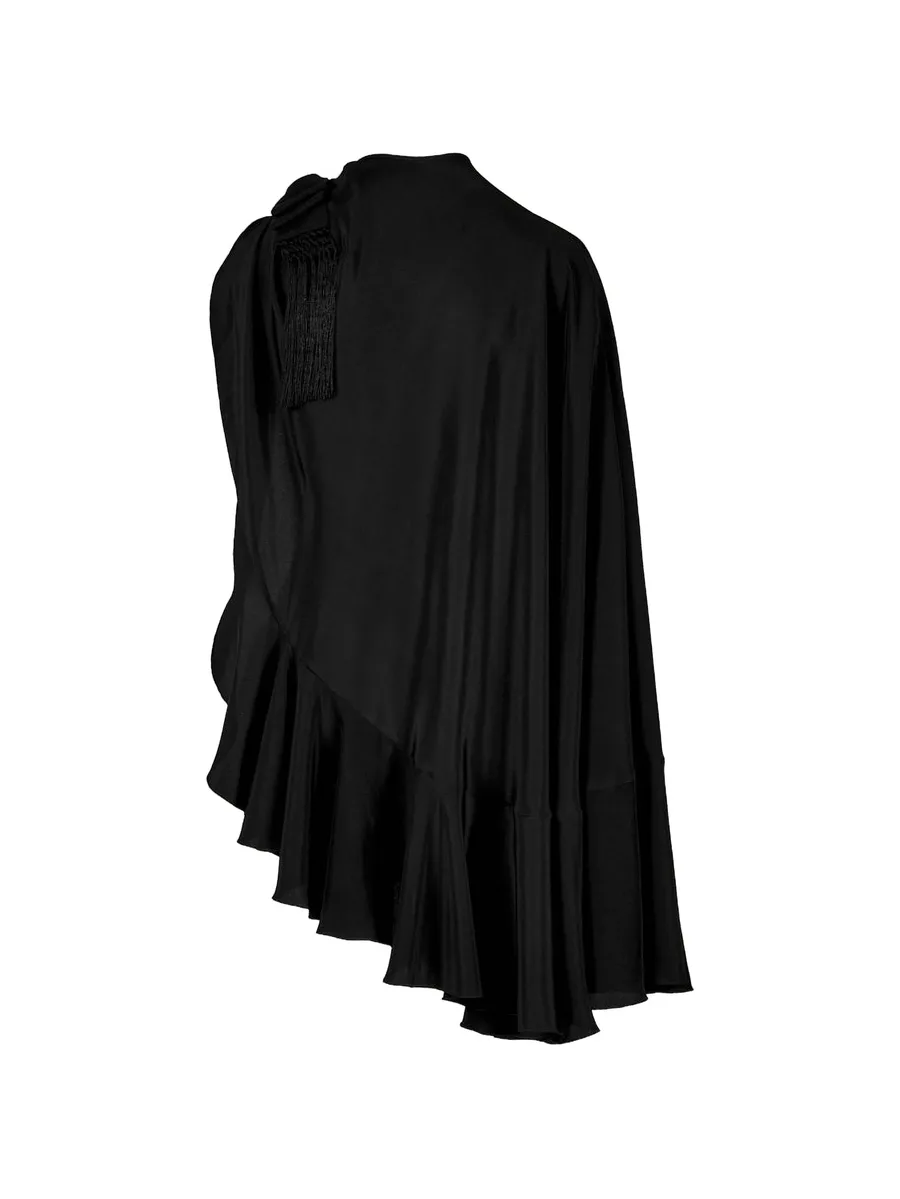 Aromatic Garden ruffled cape 4