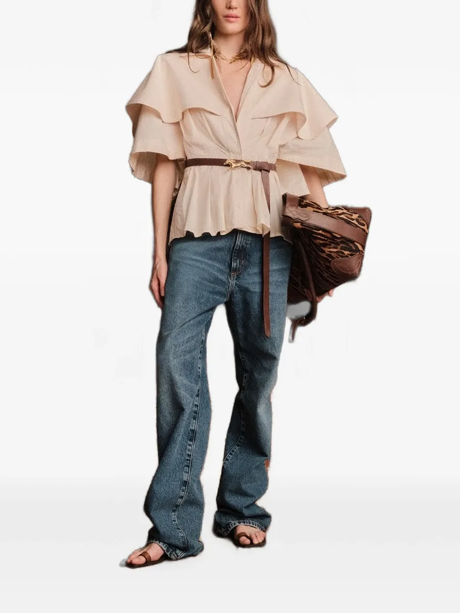 Suspiro Gaucho tiered-cape top 2