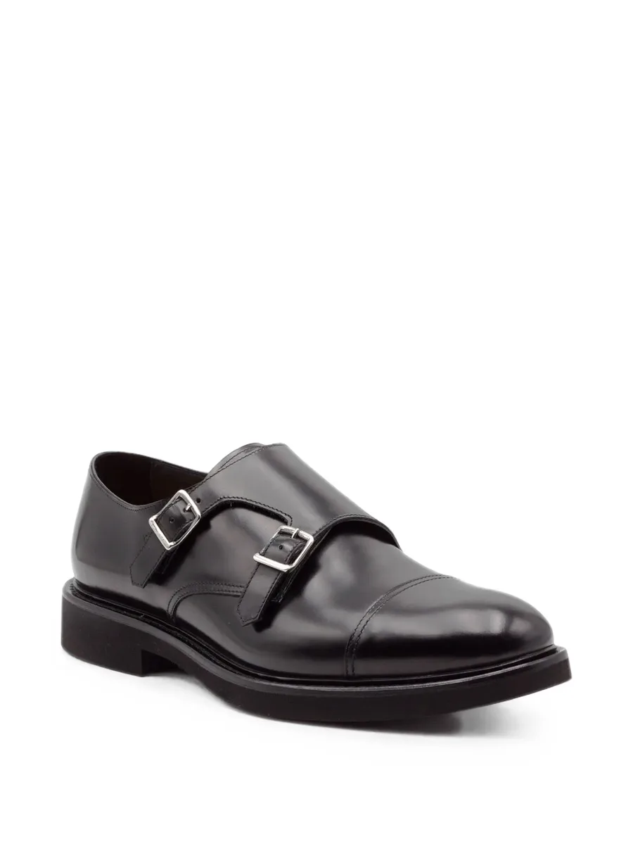 double-buckle leather shoes 2