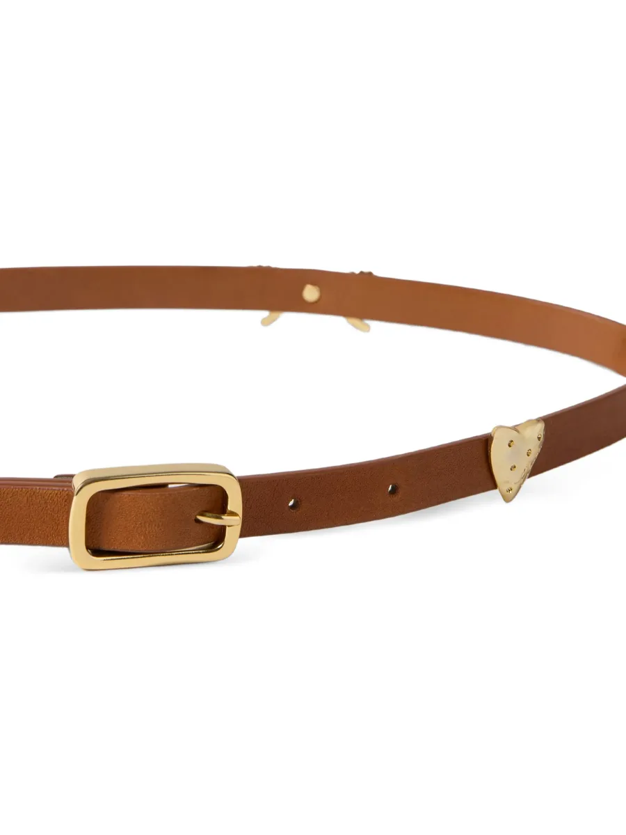 vegetable-tanned leather charm belt 2