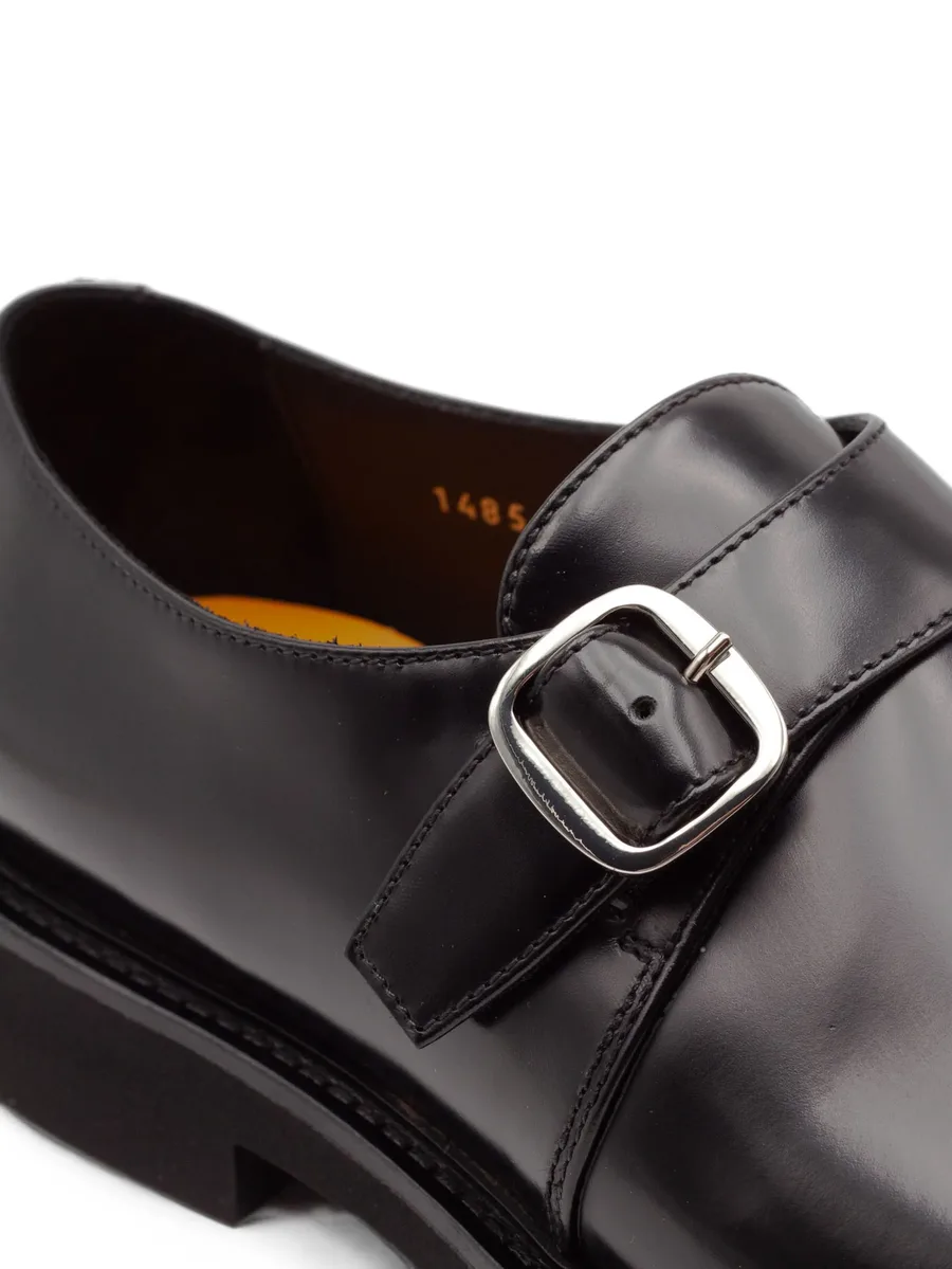buckle-fastening leather monk shoes 5