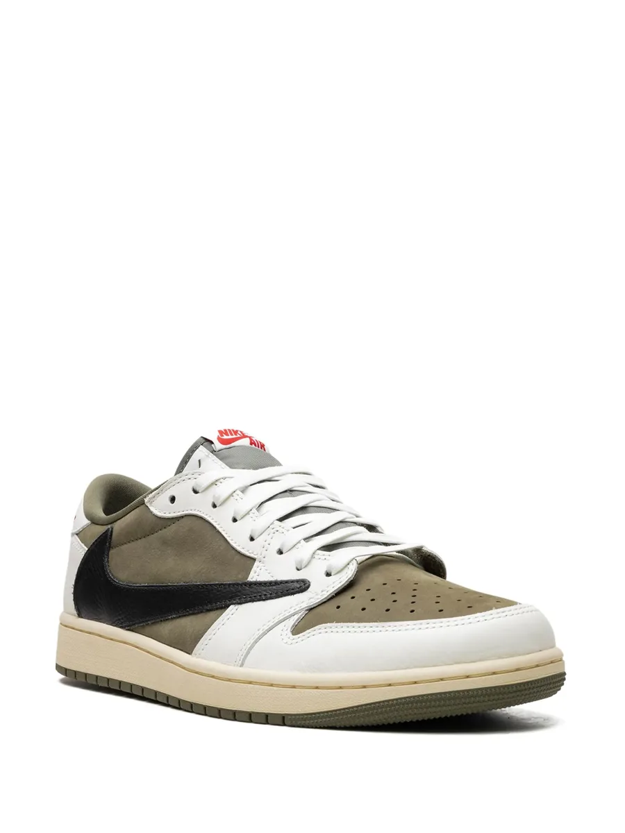 кроссовки Air Jordan 1 Low OG Medium Olive из коллаборации с Travis Scott 4