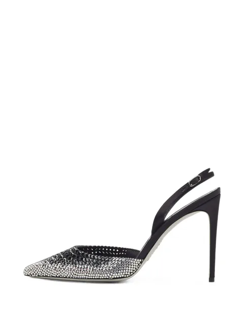 Jackie crystal-embellished slingback pumps