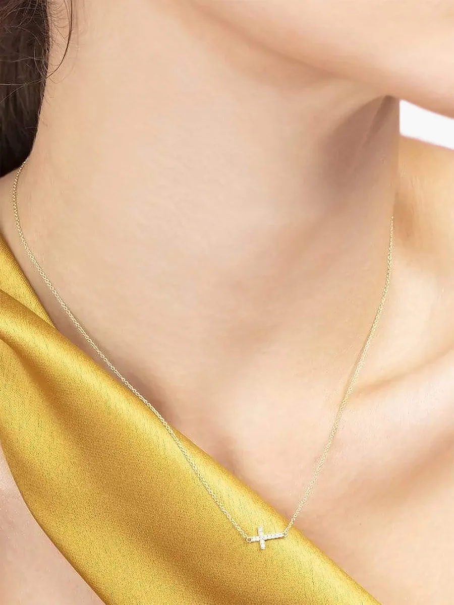 diamond cross necklace 3