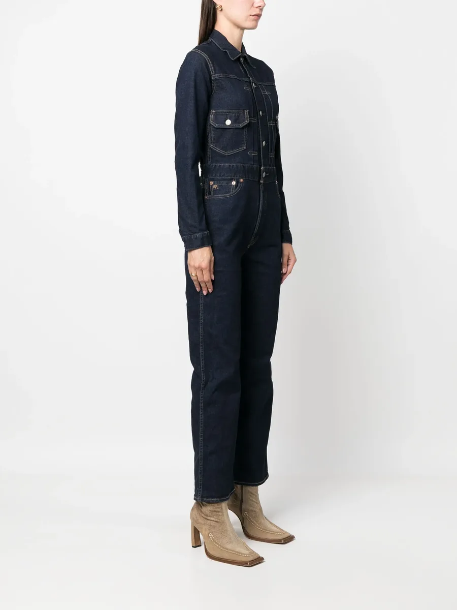 long-sleeved denim jumpsuit 3