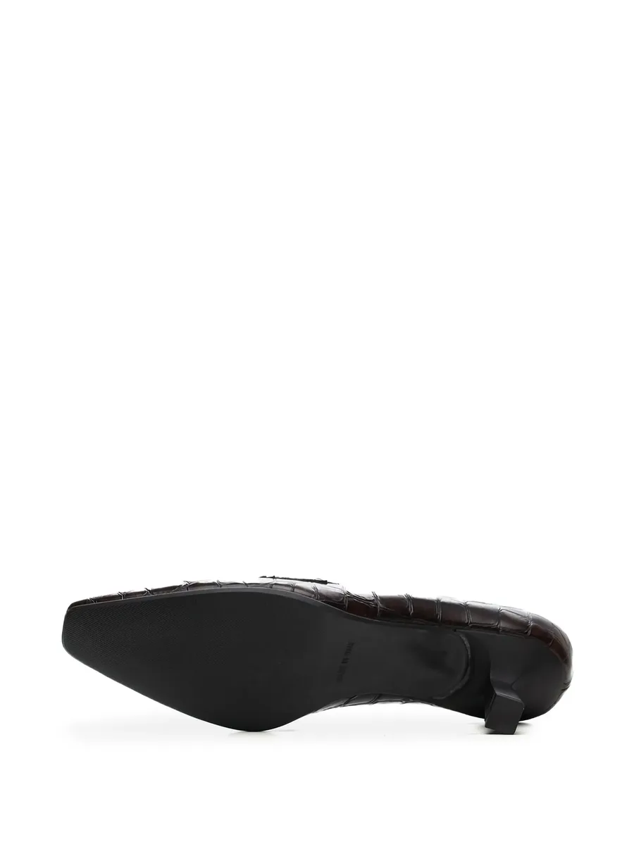 croc-embossed pumps 5