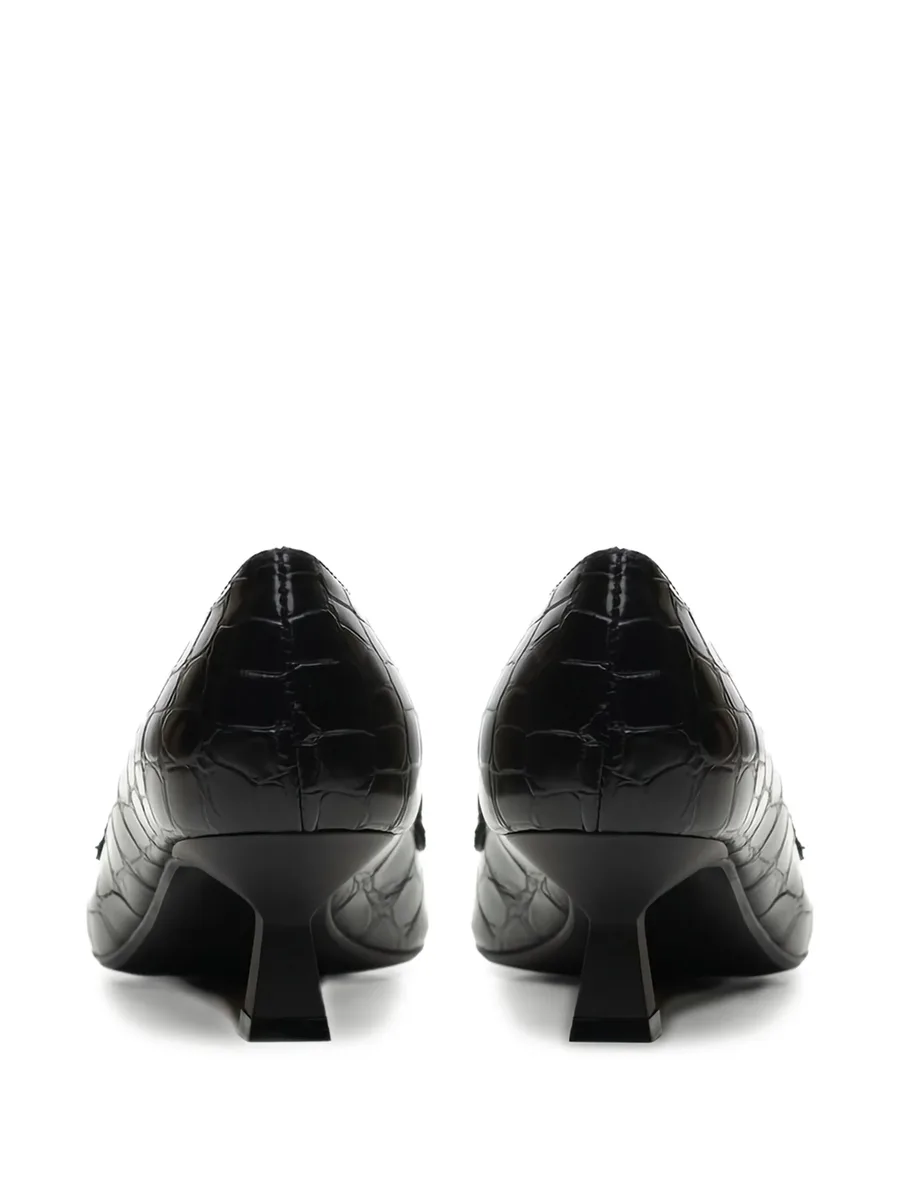 croc-embossed pumps 5