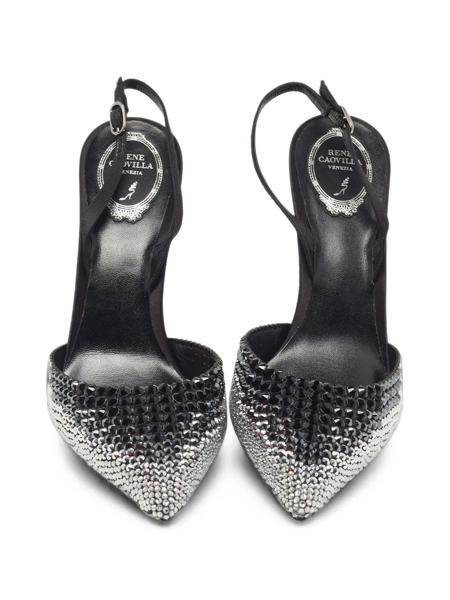 Jackie crystal-embellished slingback pumps 4