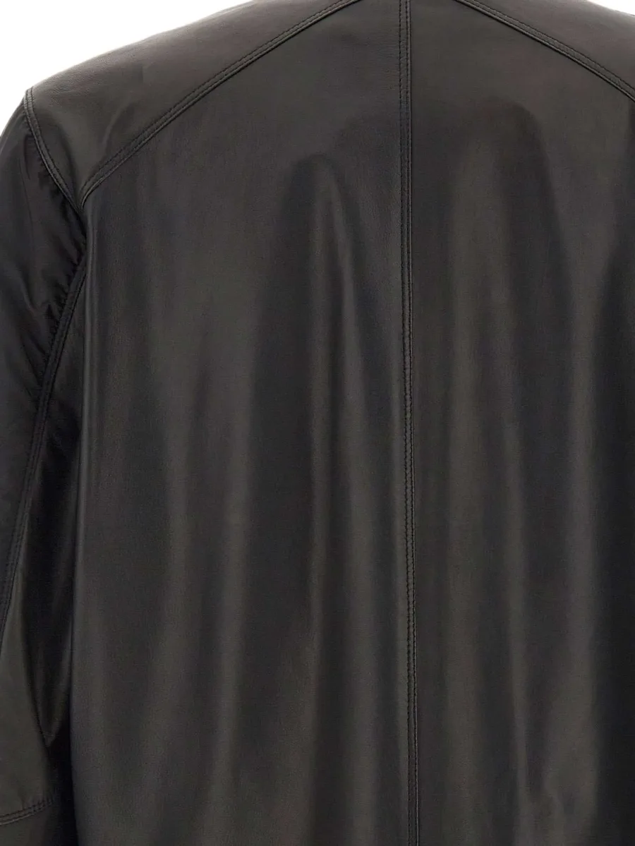 Massenzio leather-panelled quilted jacket 7