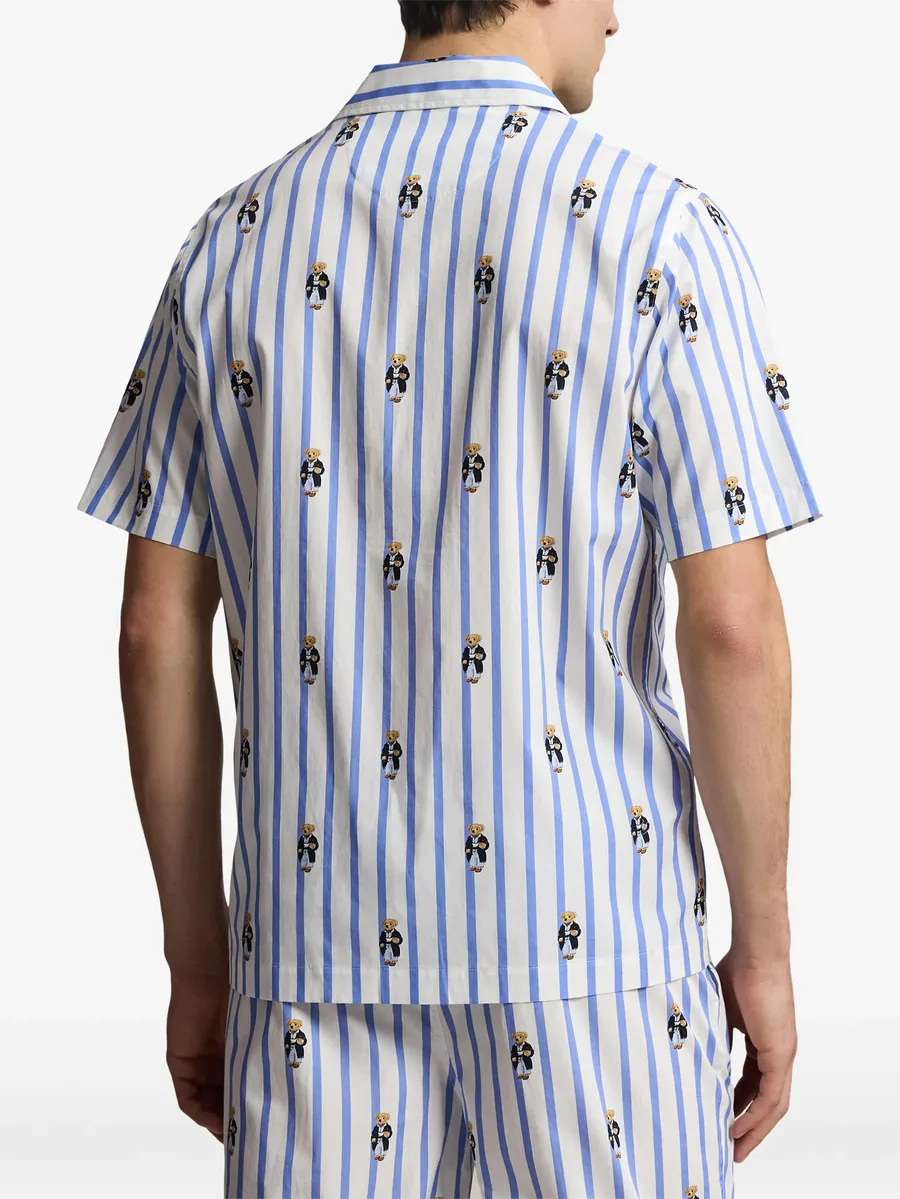 пижамная рубашка Polo Bear в полоску 7