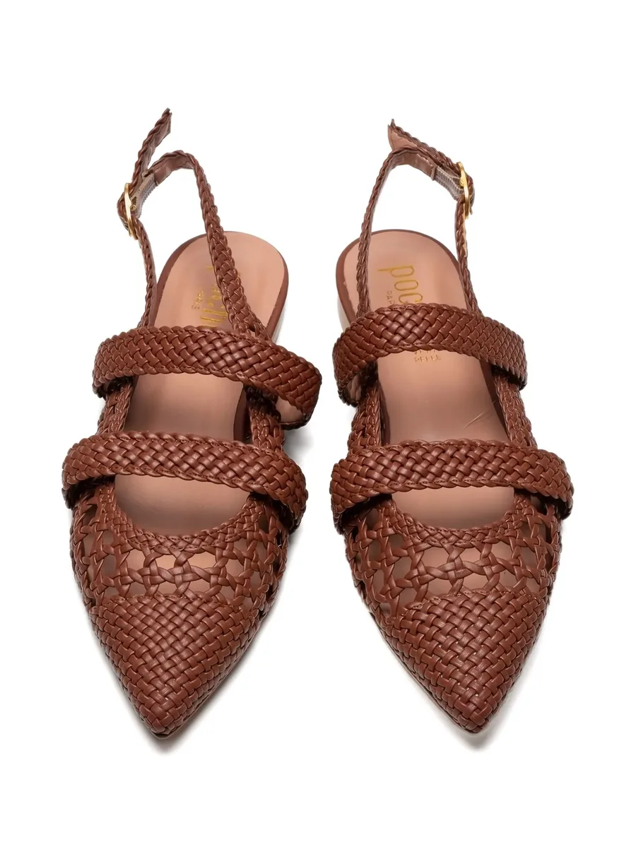 Lena woven pointed-toe pumps 6