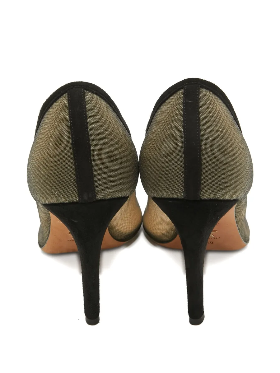 110MM mesh suede pumps 3