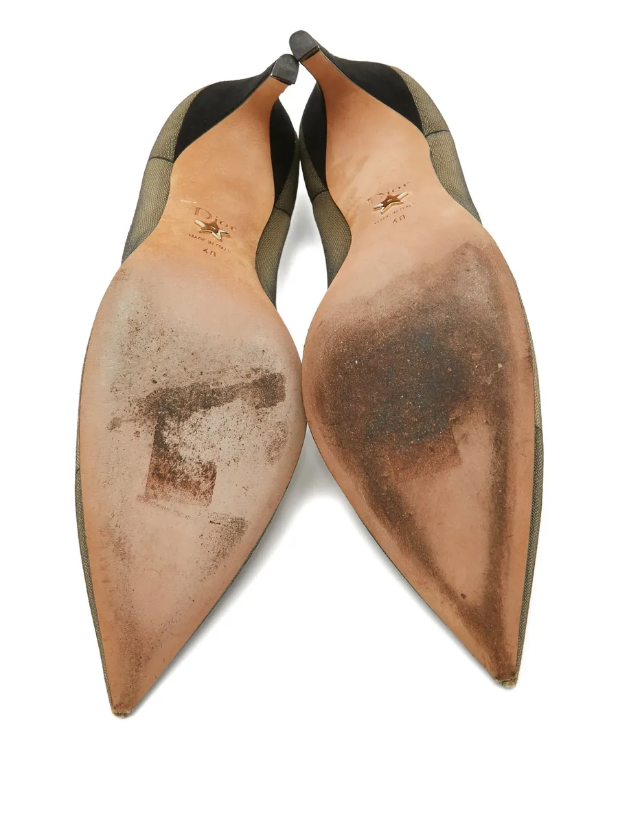 110MM mesh suede pumps 5