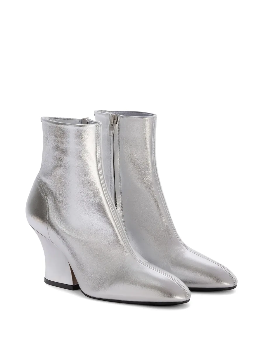 metallic-finish ankle boots 3