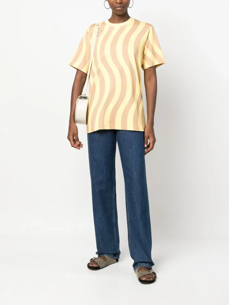 wave-print short-sleeve T-shirt 5