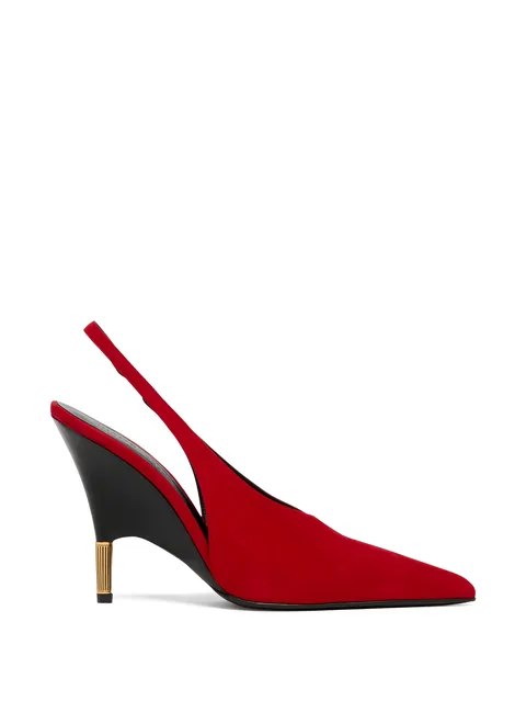 Bella pointed-toe slingback pumps
