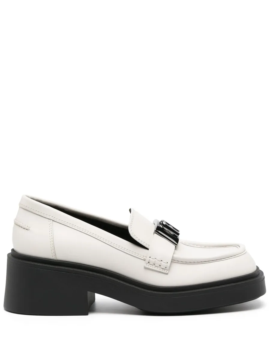58mm logo-plaque leather loafers 2
