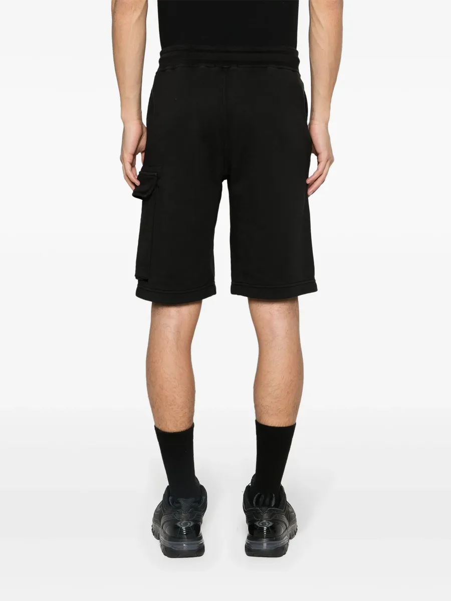 Diagonal cotton track shorts 7