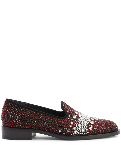 Matildha crystal-embellished loafers