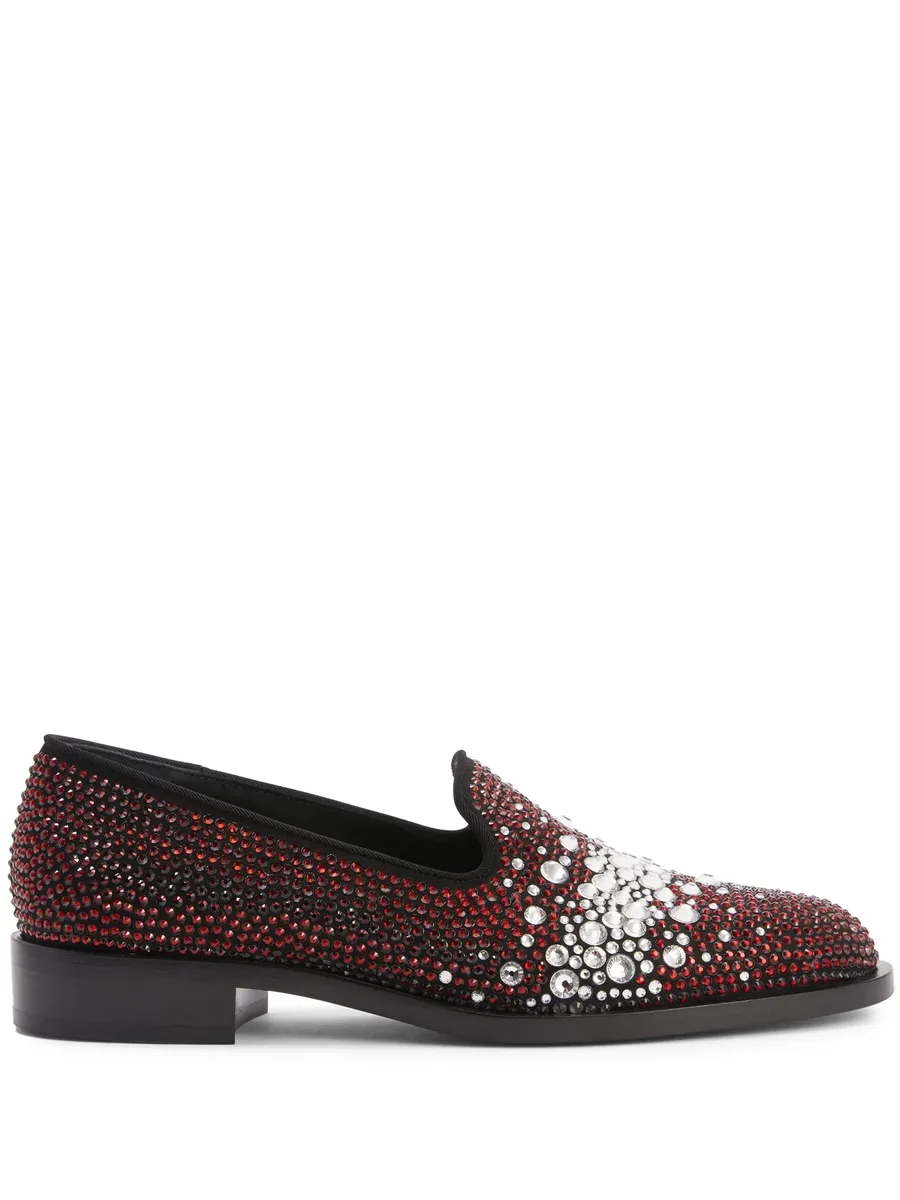 Matildha crystal-embellished loafers 1