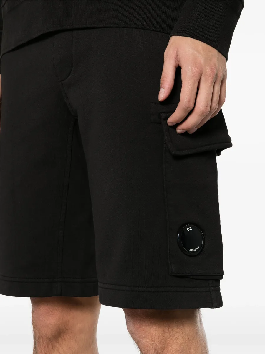 Diagonal cotton track shorts 10
