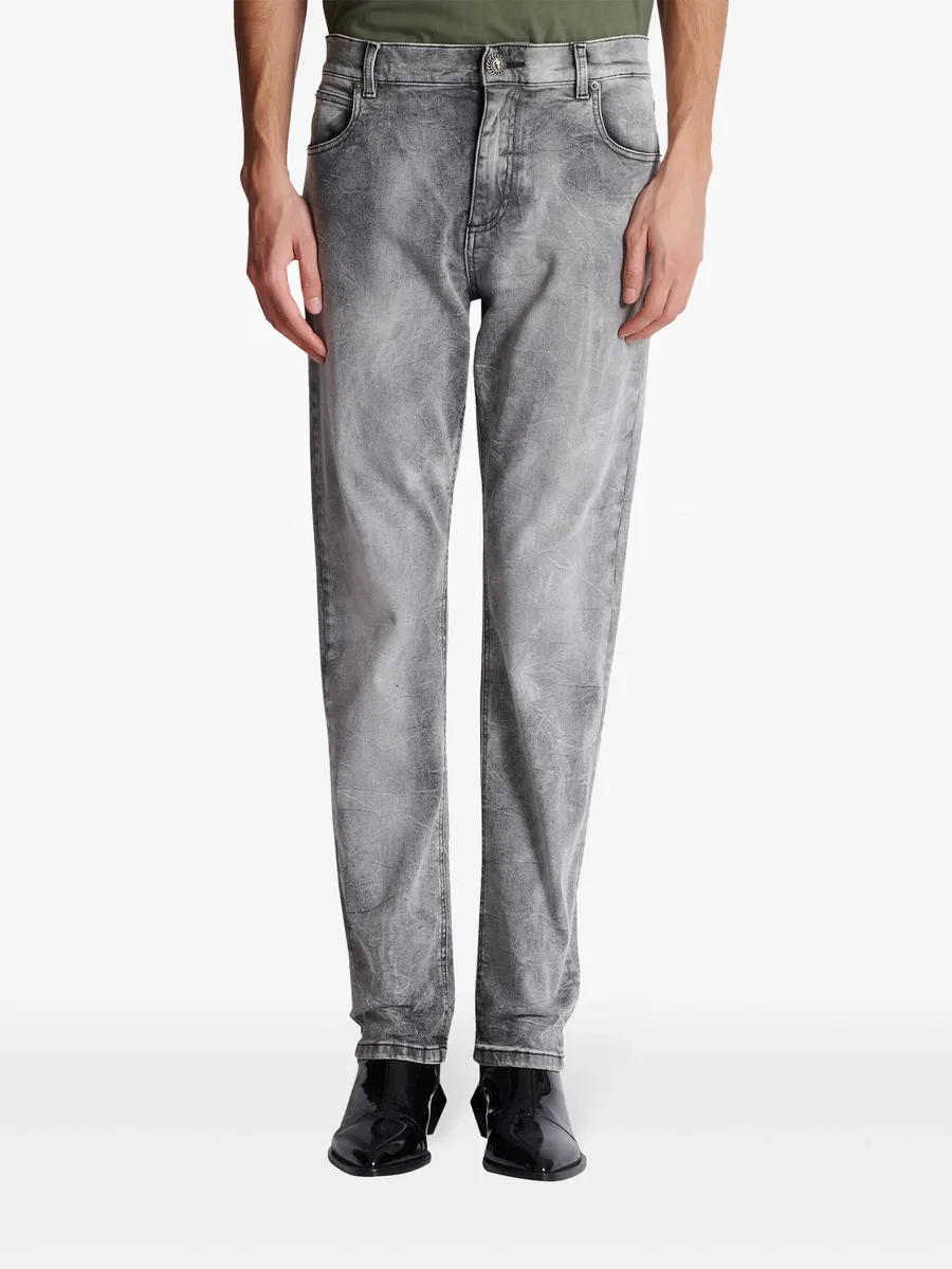 mid-rise straight-leg jeans 9