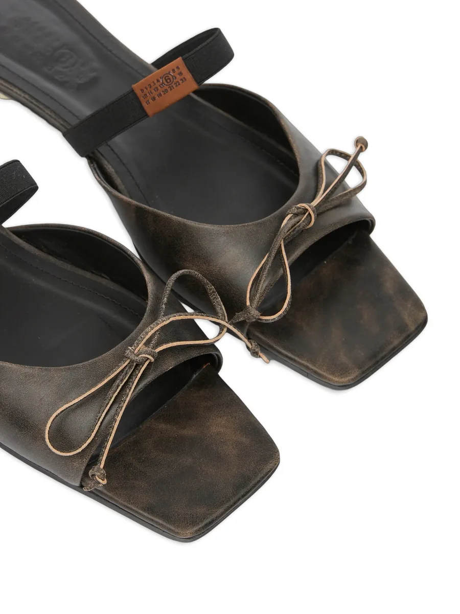 bow-detailed leather slingback shoes 8