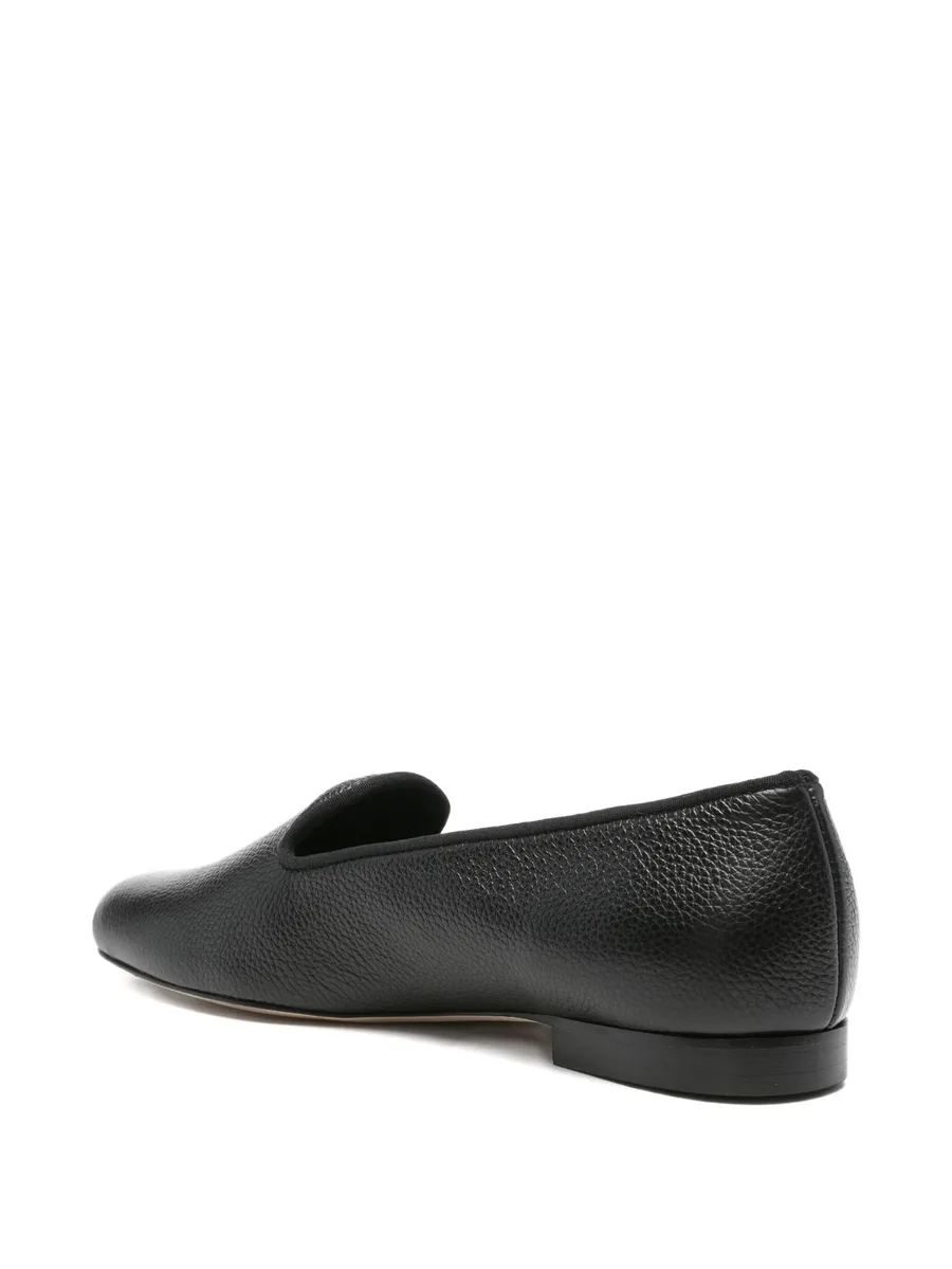 grained-leather loafers 6