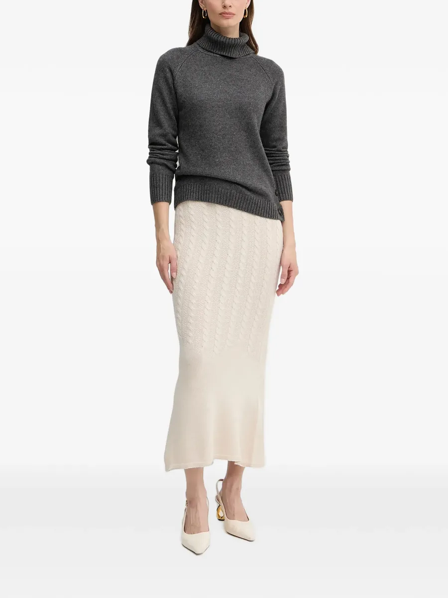 essencial button-detail turtleneck sweater 2