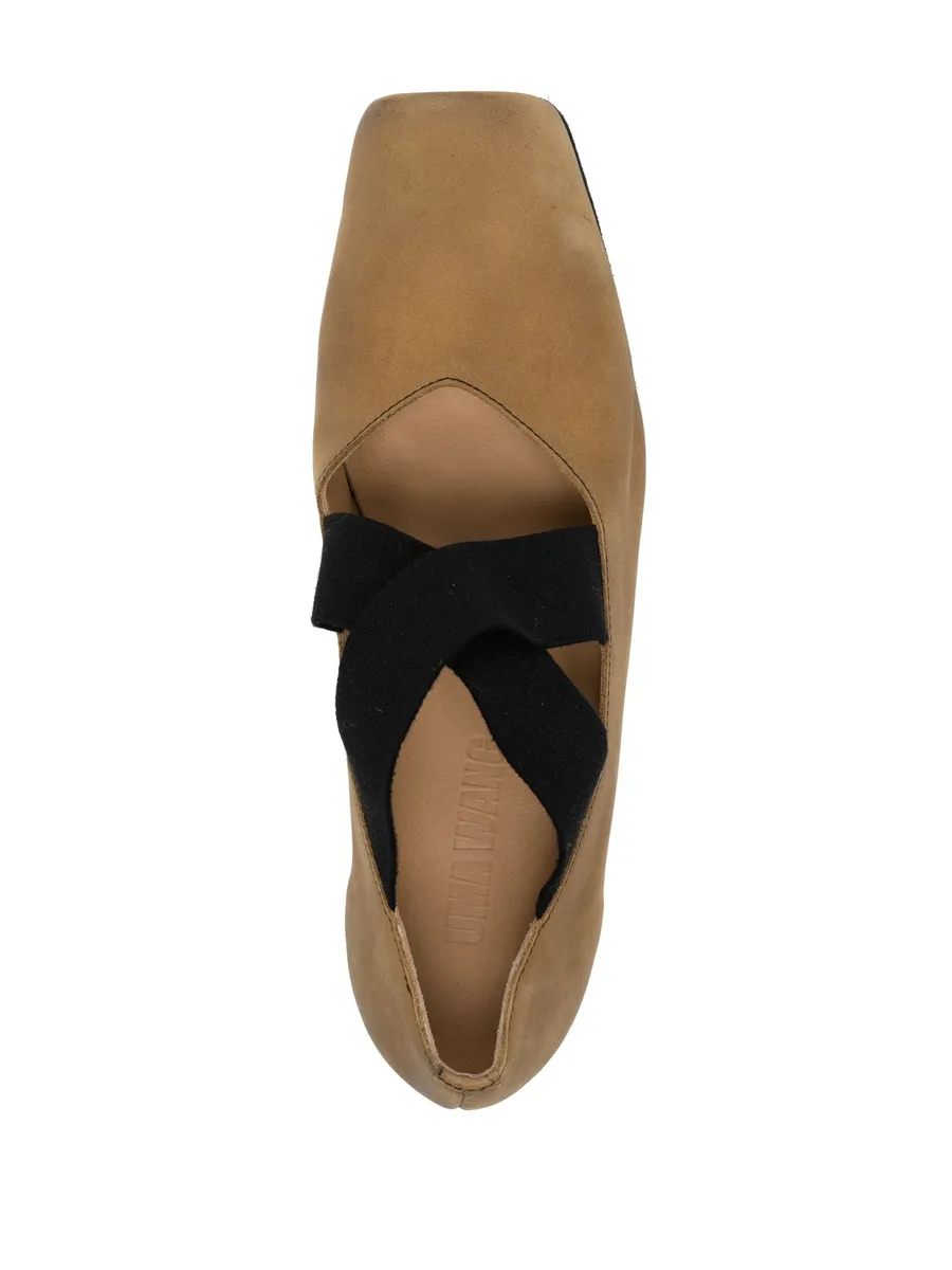 square-toe suede ballerina shoes 8