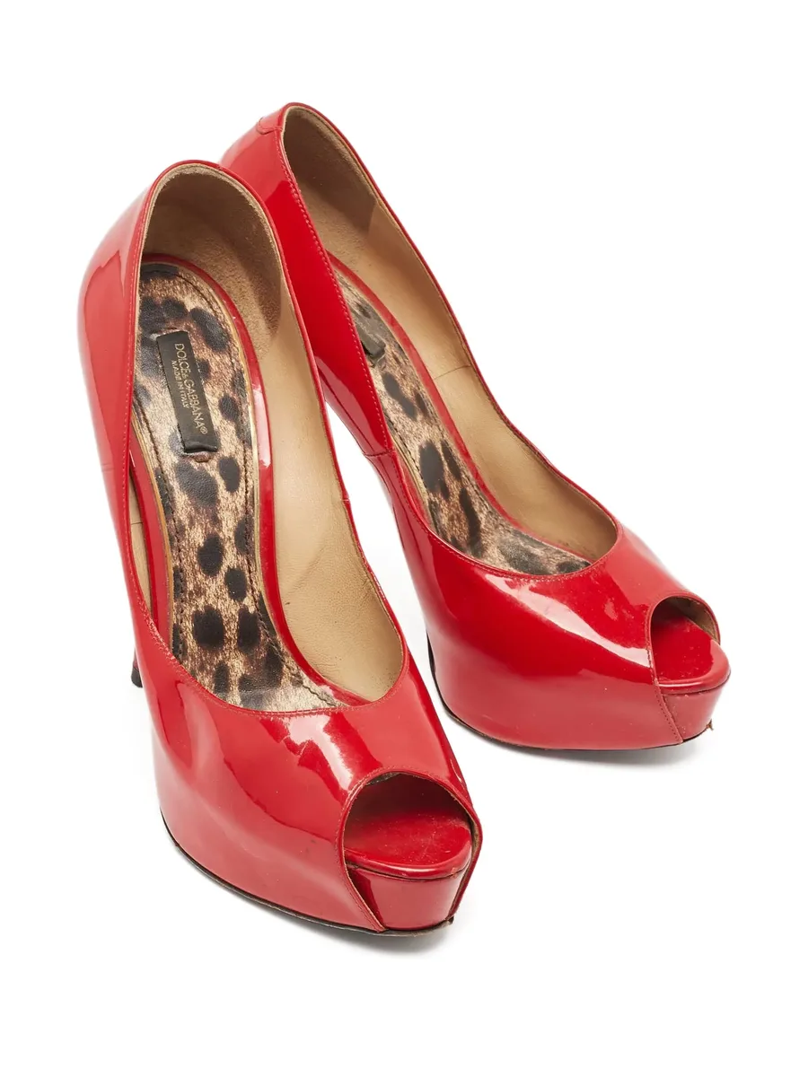 140mm leather heeled pumps 4