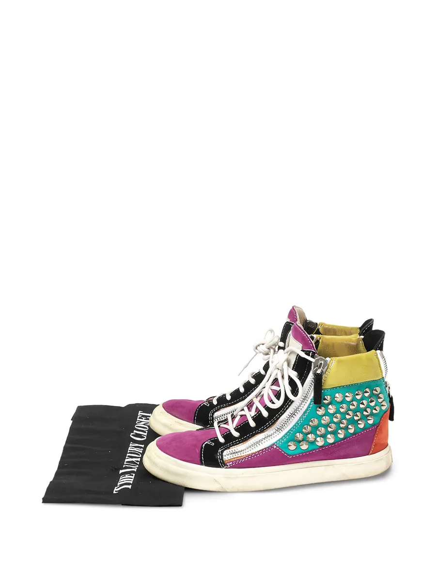 Spike studded high-top sneakers 14
