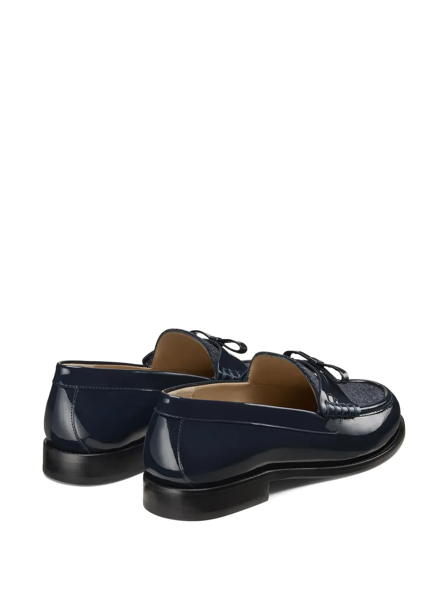 Lottie bow round-toe loafers 8