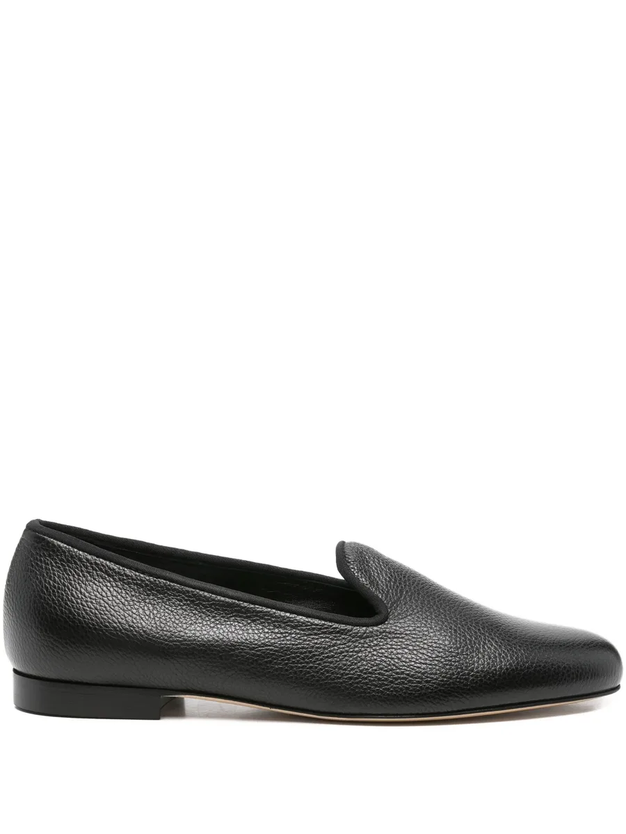 grained-leather loafers 1
