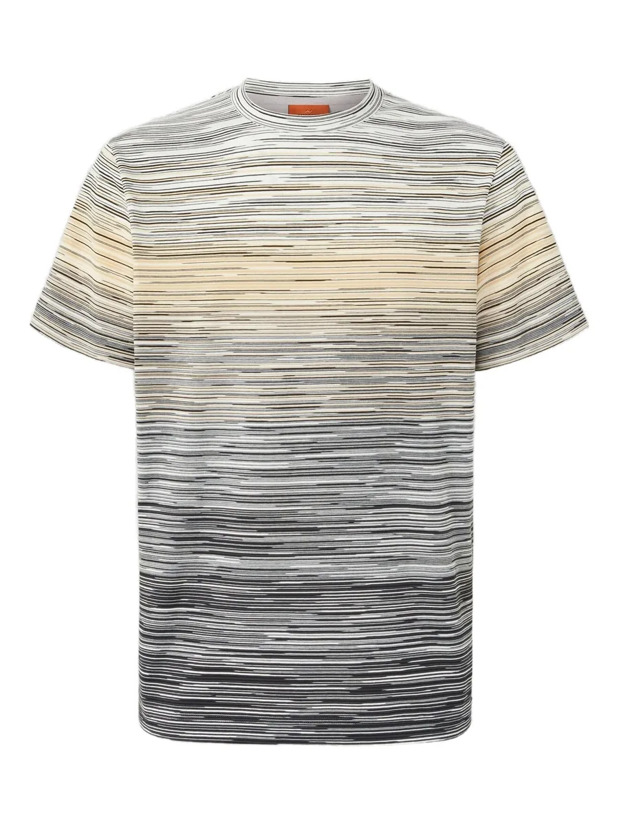 faded-flame pattern T-shirt 1