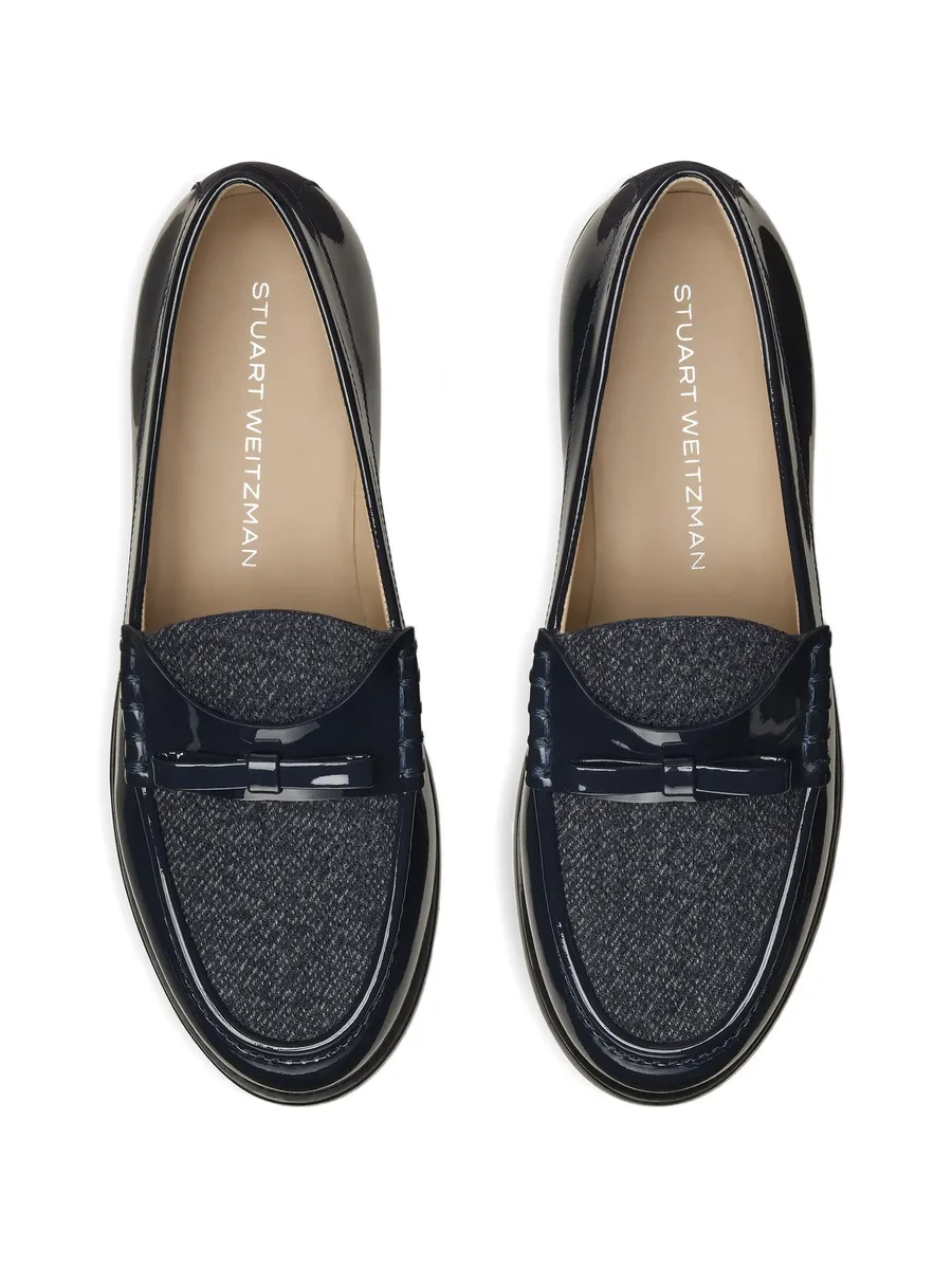 Lottie bow round-toe loafers 5