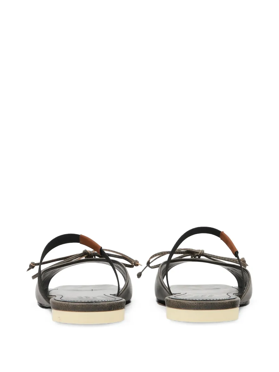 bow-detailed leather slingback shoes 5
