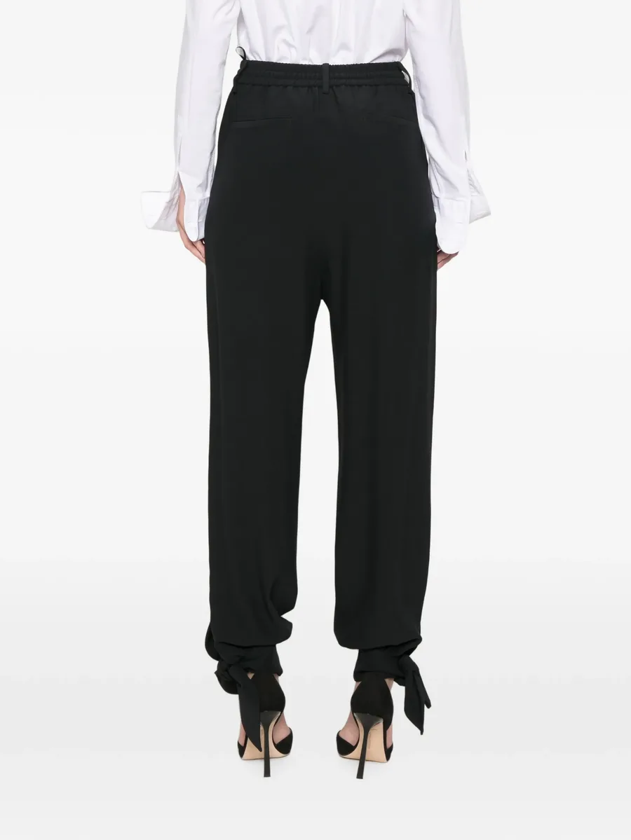 tie-fastening drawstring trousers 4