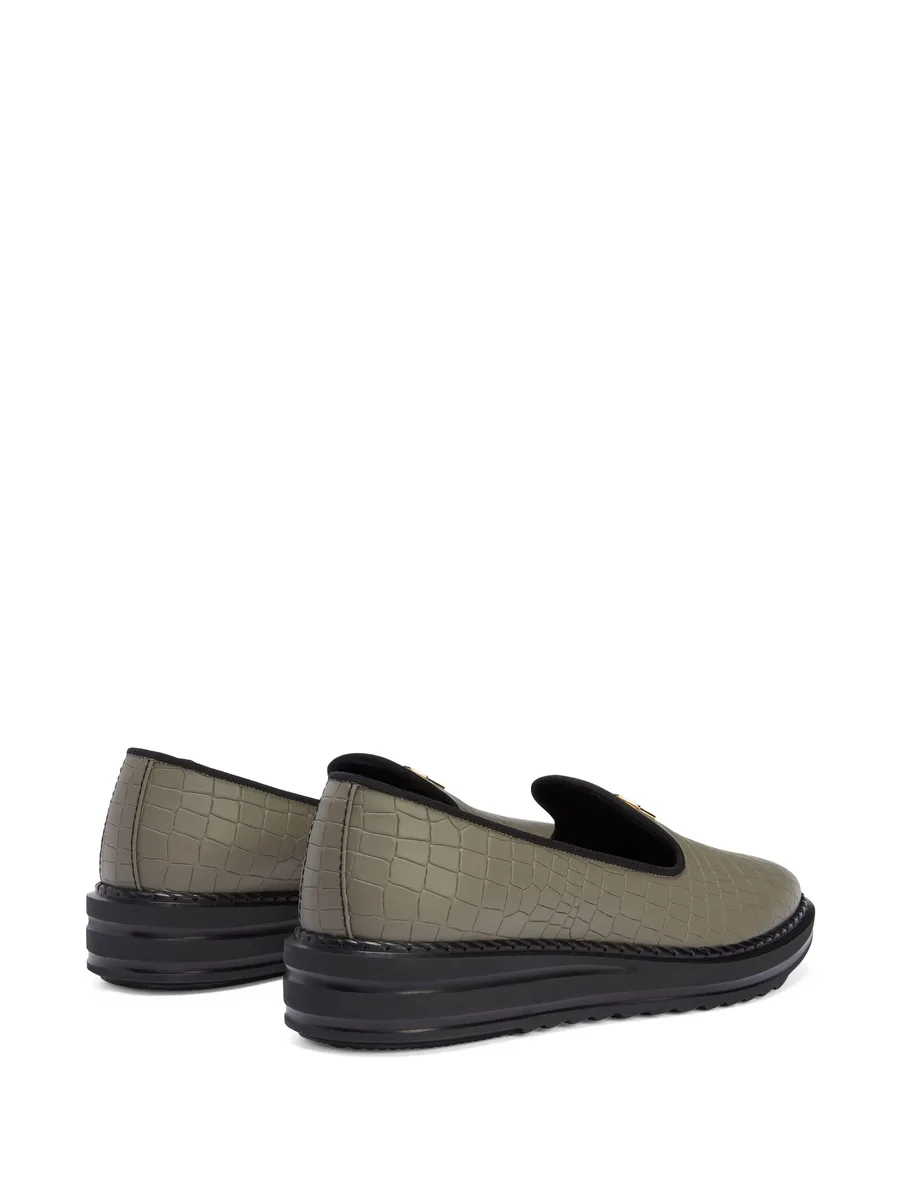 Tim logo-lettering loafers 6
